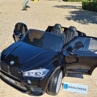 VENTA COCHE INFANTIL BMW X6M, 2 PLAZAS,12V, NEGRO -  INDA76-LE2843